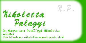 nikoletta palagyi business card
